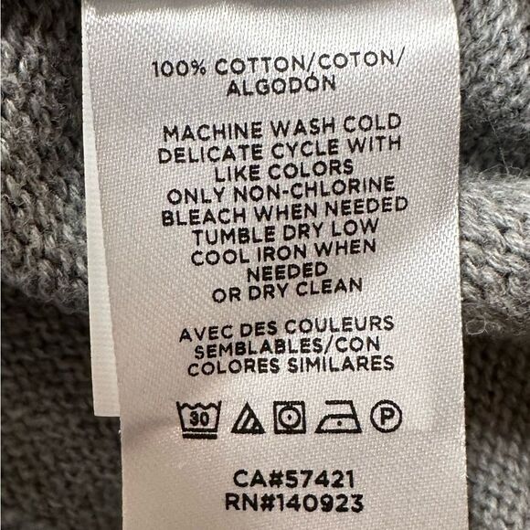 LOFT Women’s Textured Knit Pullover Sweater. Gray, Size Medium - Picture 8 of 8